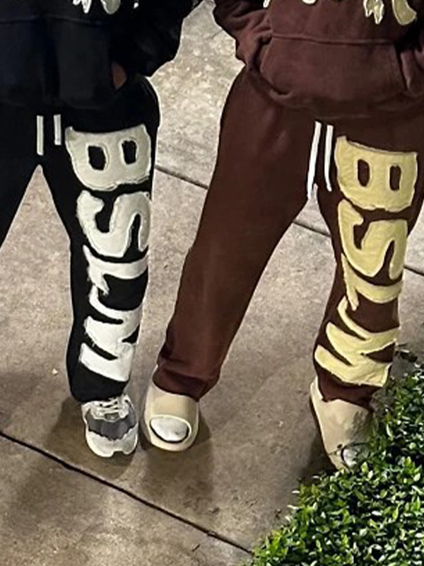 EMMIOL Pantaloni della tuta con stampa patch e tasche, pantaloni a gamba dritta