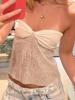 EMMIOL Top a fascia con fiocco decorato con paillettes