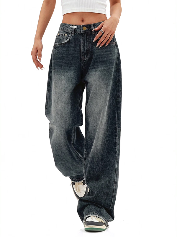 EMMIOL Women's Y2K Barrel Baggy Jeans