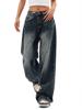 EMMIOL Women's Y2K Barrel Baggy Jeans