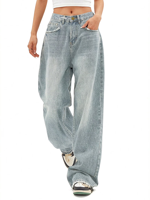 EMMIOL Women's Y2K Barrel Baggy Jeans
