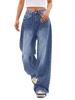 EMMIOL Women's Y2K Barrel Baggy Jeans