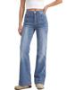 EMMIOL Women's Mid-High Waist Stretchy Flare Bell Bottoms Jeans