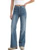 EMMIOL Women's Mid-High Waist Stretchy Flare Bell Bottoms Jeans