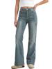 EMMIOL Women's Mid-High Waist Stretchy Flare Bell Bottoms Jeans