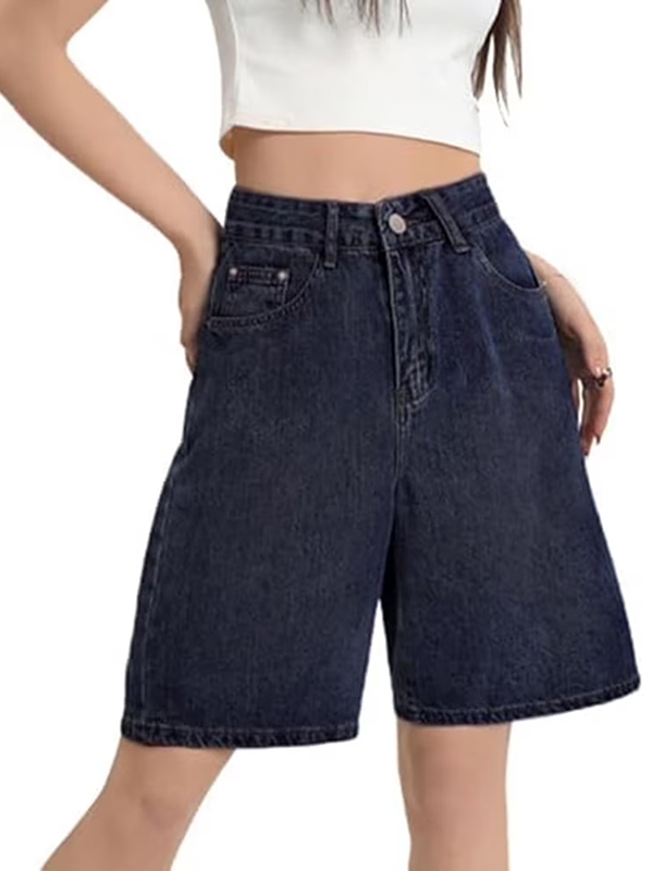 EMMIOL Shorts vaqueros holgados para mujer