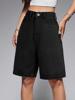 EMMIOL Pantalones vaqueros anchos de mujer, tipo jorts, de talle medio-bajo.
