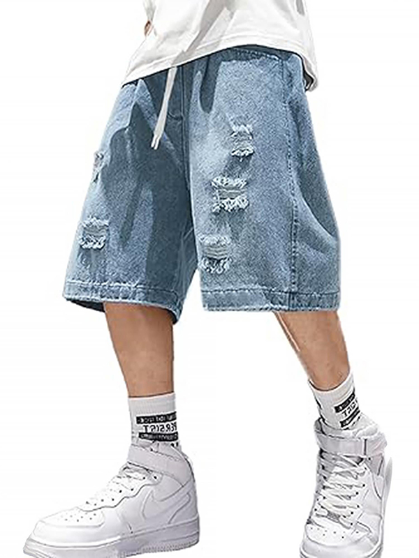 EMMIOL Herren-Jeansshorts im Y2K-Vintage-Stil