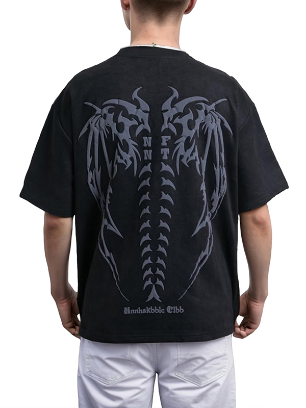 EMMIOL T-shirt da uomo larghe con grafica Y2K, girocollo oversize, pantaloncini