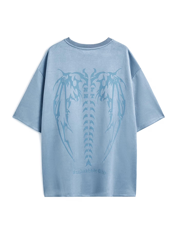 EMMIOL T-shirt da uomo larghe con grafica Y2K, girocollo oversize, pantaloncini