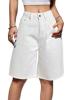 EMMIOL Pantalones cortos vaqueros de mujer de talle medio-bajo
