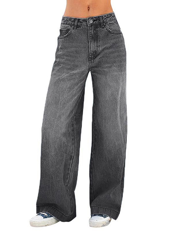 EMMIOL Women's Vintage Y2K Wide Leg Jeans