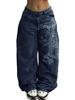 EMMIOL Women's Baggy Barrel Jeans Y2K Vintage Wide Leg Jeans
