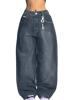 EMMIOL Women's Baggy Barrel Jeans Y2K Vintage Wide Leg Jeans