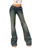 EMMIOL Damen-Schlagjeans mit mittelhohem Bund.