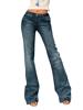 EMMIOL Damen-Schlagjeans mit mittelhohem Bund.