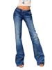 EMMIOL Damen-Schlagjeans mit mittelhohem Bund.