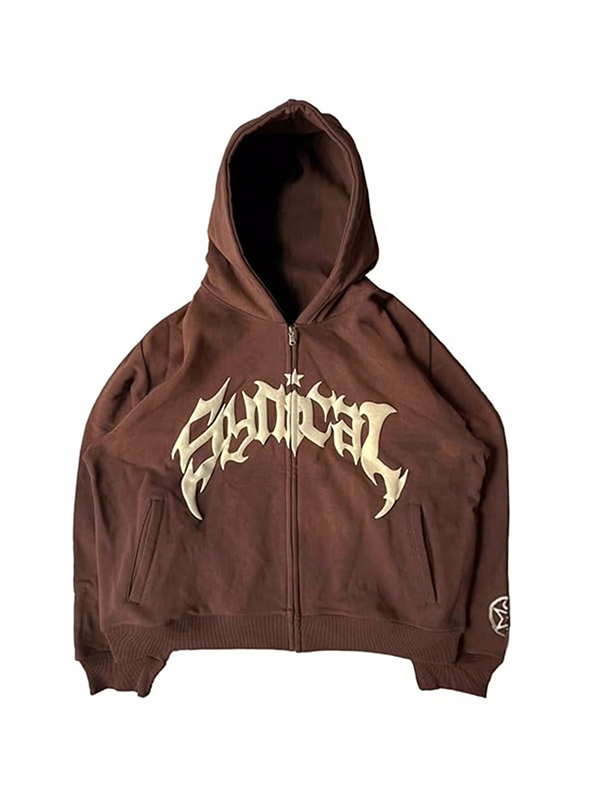 EMMIOL Balaclava Oversized Full Zip Hoodie With Built
