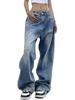 EMMIOL Jeans da donna a gamba larga, jeans larghi a vita media-bassa