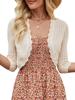 EMMIOL Bolero-Strickjacke für Damen, 3/4-Ärmel