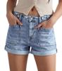 EMMIOL Shorts vaqueros de mujer de verano, talle medio.