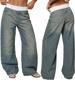 EMMIOL Jeans holgados de mujer estilo hip hop de los 90 (años 2000)