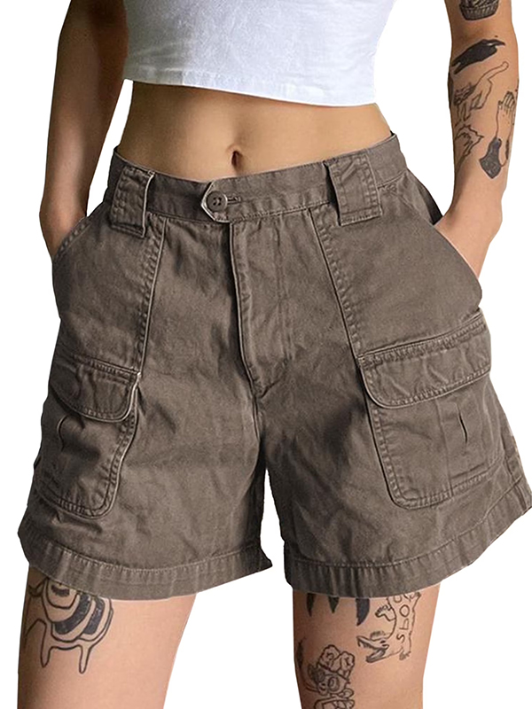 EMMIOL Jeans da donna casual in cotone con multitasche e vestibilità comoda