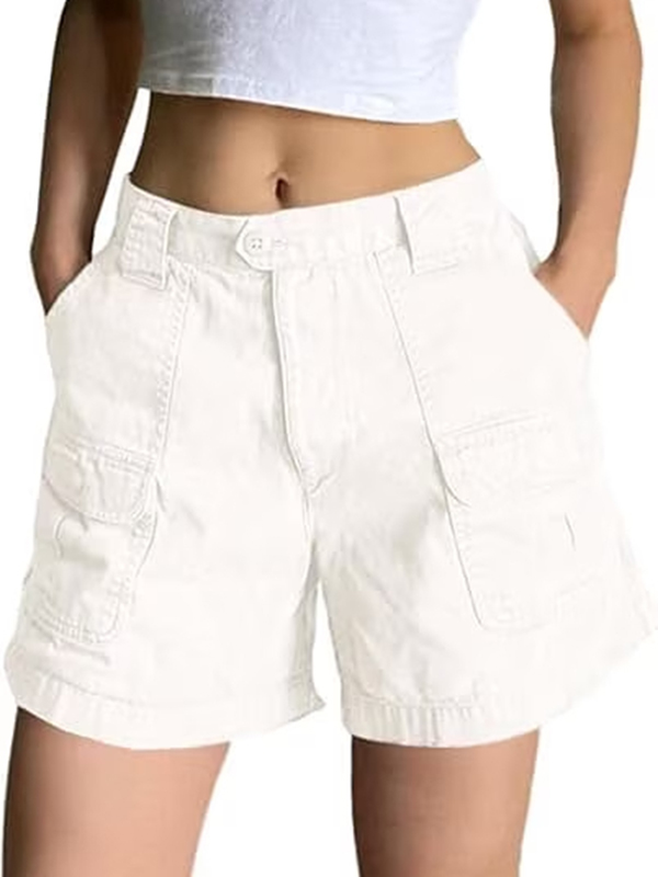 EMMIOL Jeans da donna casual in cotone con multitasche e vestibilità comoda