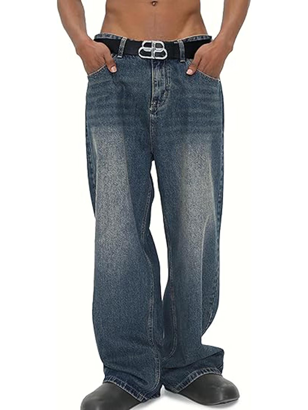 EMMIOL Baggy Jeans Herren Weites Bein