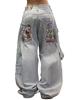EMMIOL Damen Boyfriend Hip Hop 90er Vintage Baggy Jeans