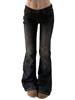 EMMIOL Bottom Jeans Stretchy Flare Mid Rise