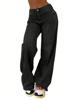 EMMIOL Weite Jeans für Damen, Baggy Jeans mit mittelhohem Bund