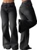 EMMIOL Jeans a gamba larga da donna, jeans larghi a vita media