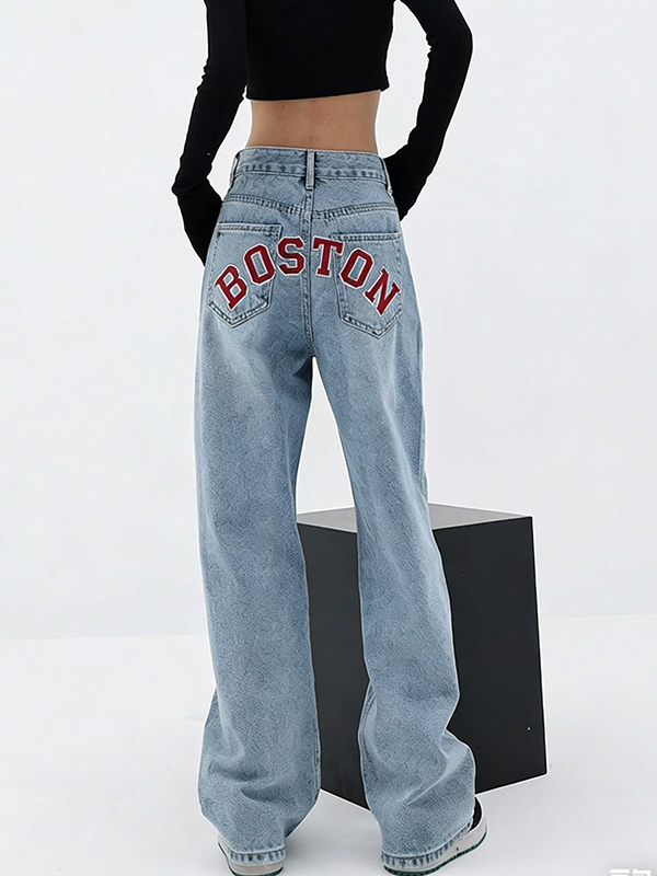 EMMIOL Weit geschnittene Jeans für Damen