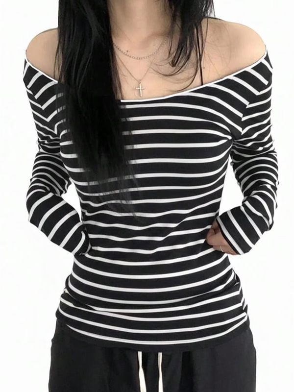 EMMIOL Tops con hombros descubiertos para mujer