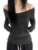 EMMIOL Tops con hombros descubiertos para mujer