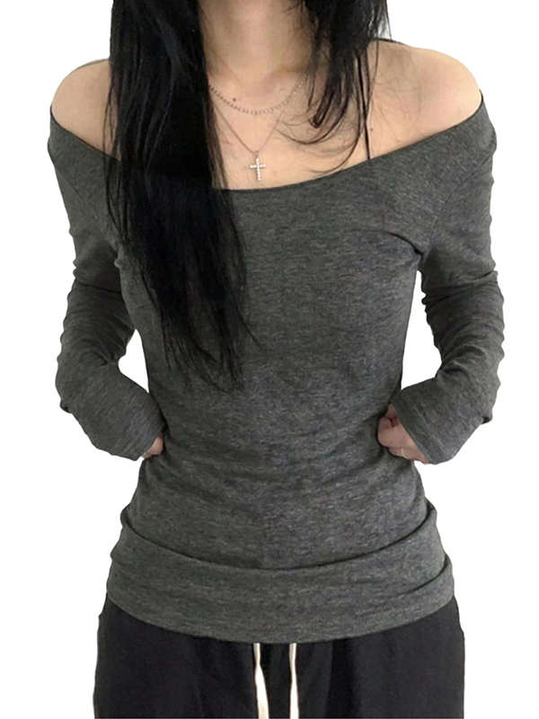 EMMIOL Tops con hombros descubiertos para mujer