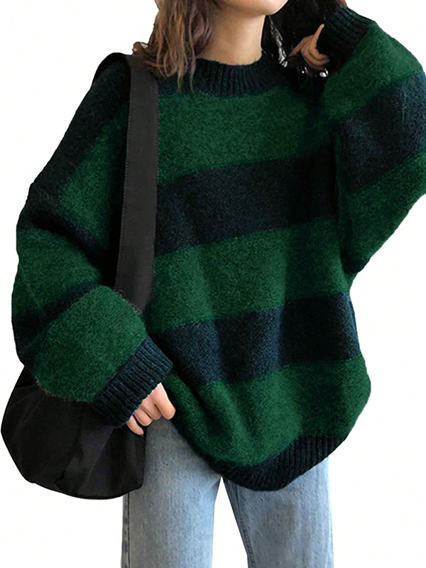 EMMIOL Maglioni a righe oversize da donna