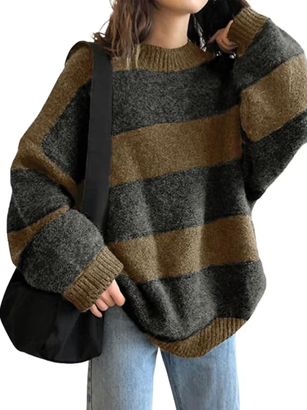 EMMIOL Maglioni a righe oversize da donna
