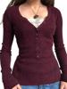 EMMIOL Camisas Henley de manga larga