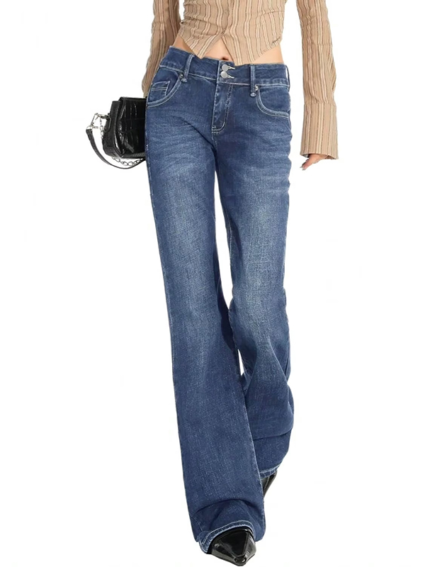 EMMIOL Jeans a zampa da donna a vita medio-bassa