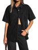 EMMIOL Oversized Distressed Denim Shirt