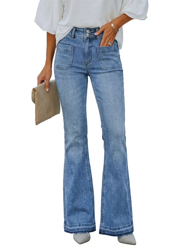 EMMIOL Mid High Waisted Flare Bootcut Jeans