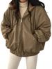 EMMIOL Chaqueta con capucha de forro polar extragrande