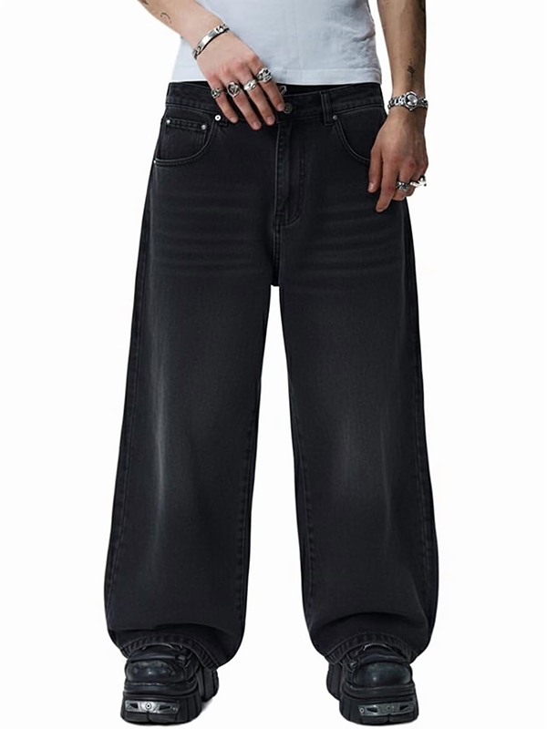 EMMIOL Pantalones vaqueros holgados estilo Y2K