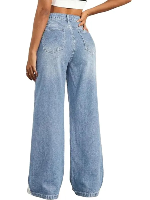EMMIOL Pantalones vaqueros anchos de pierna holgada