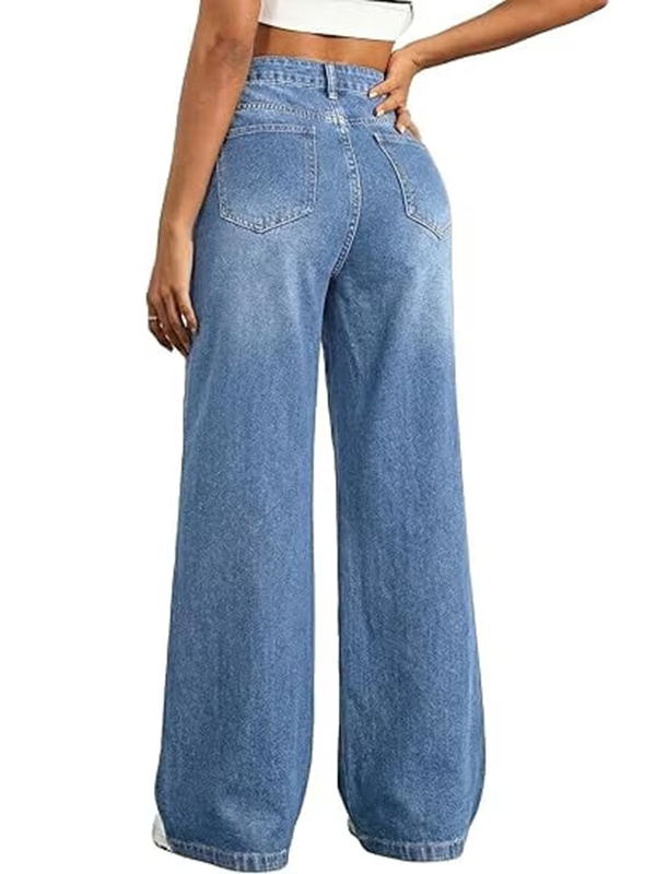 EMMIOL Pantalones vaqueros anchos de pierna holgada
