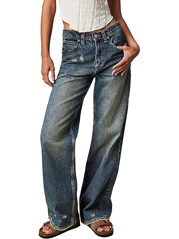 EMMIOL Jeans a gamba larga