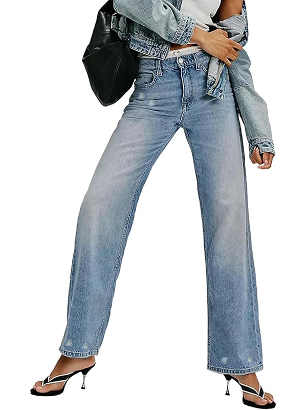 EMMIOL Jeans a gamba larga