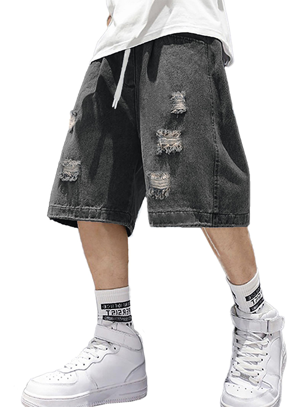 EMMIOL Men's Y2K Vintage Denim Shorts